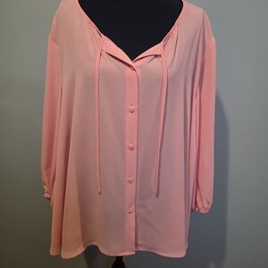 Style & Co. Light Coral Blouse